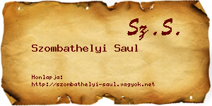 Szombathelyi Saul névjegykártya